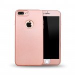 Wholesale iPhone 7 Plus TPU Full Cover Hybrid Case (Rose Gold)